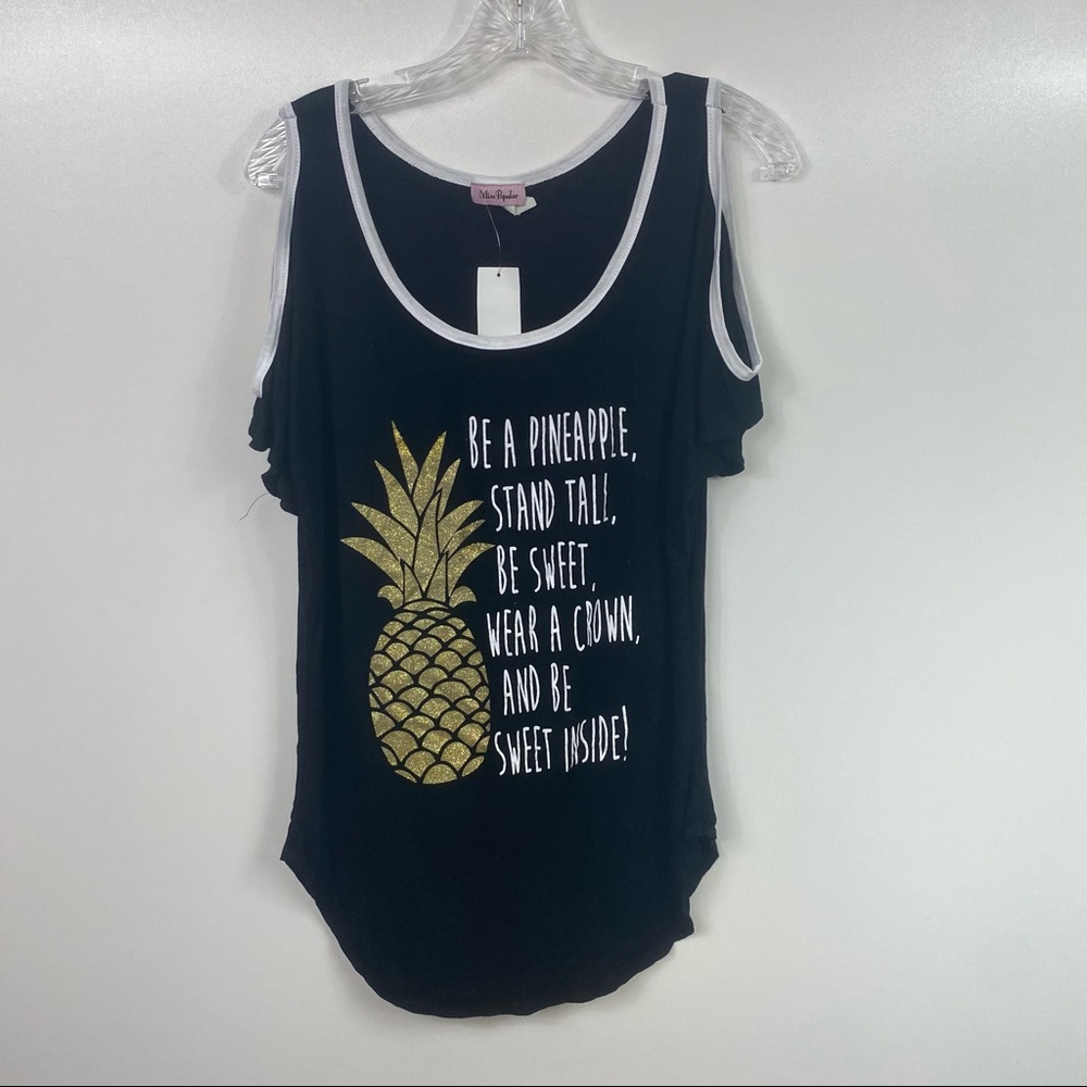 NWT Miss Popular Cold Shoulder Tee Size Large